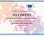 Attestato code week 2018