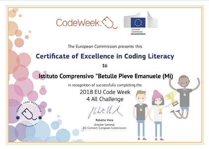 Certificato CodeWeek 2019